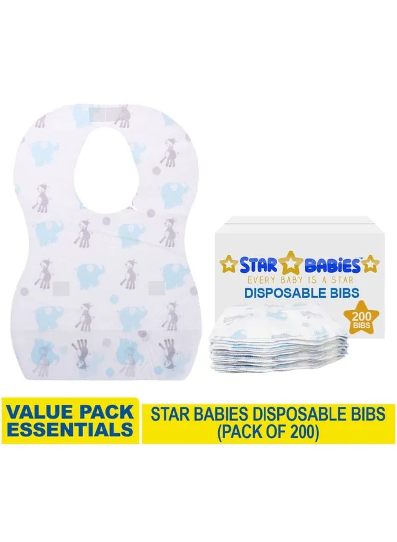 Disposable Bibs Pack Of 200 Elephant