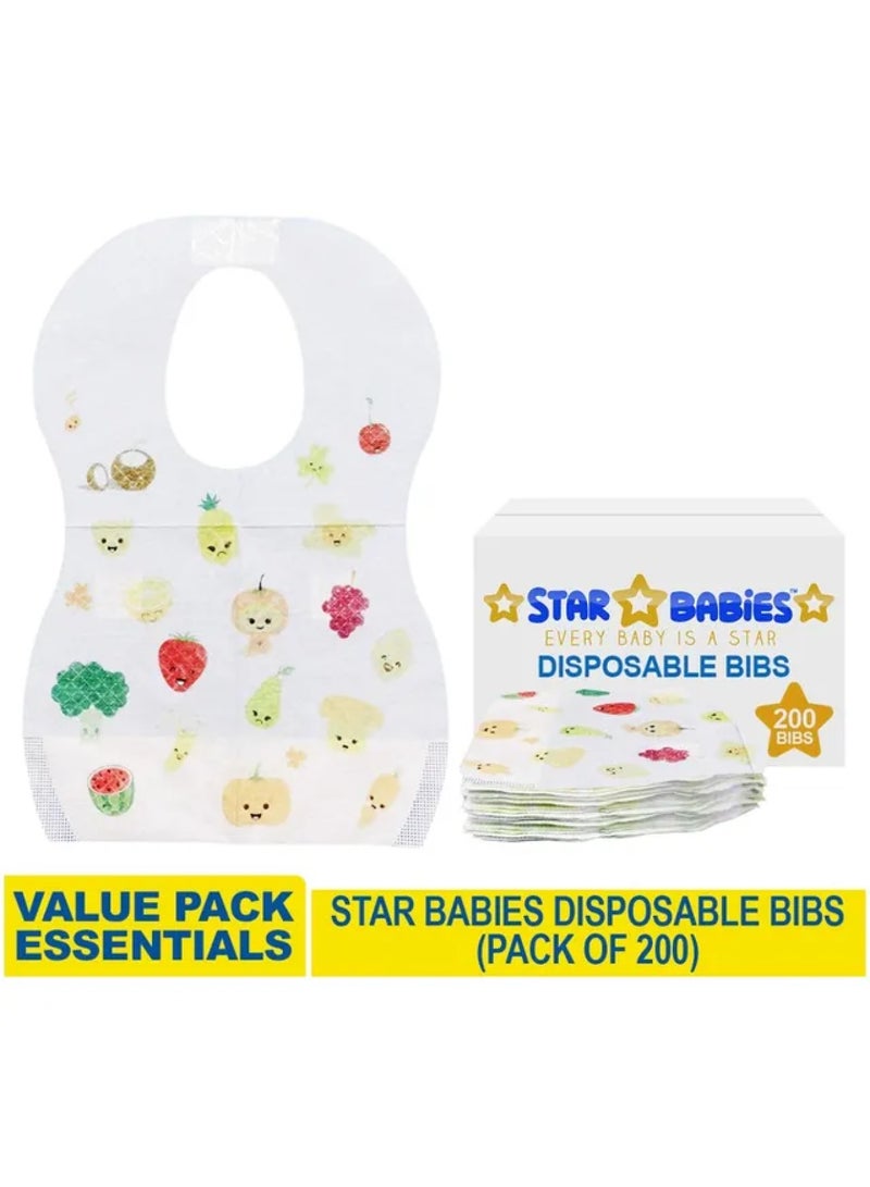 Disposable Bibs Pack Of 200 Fruits