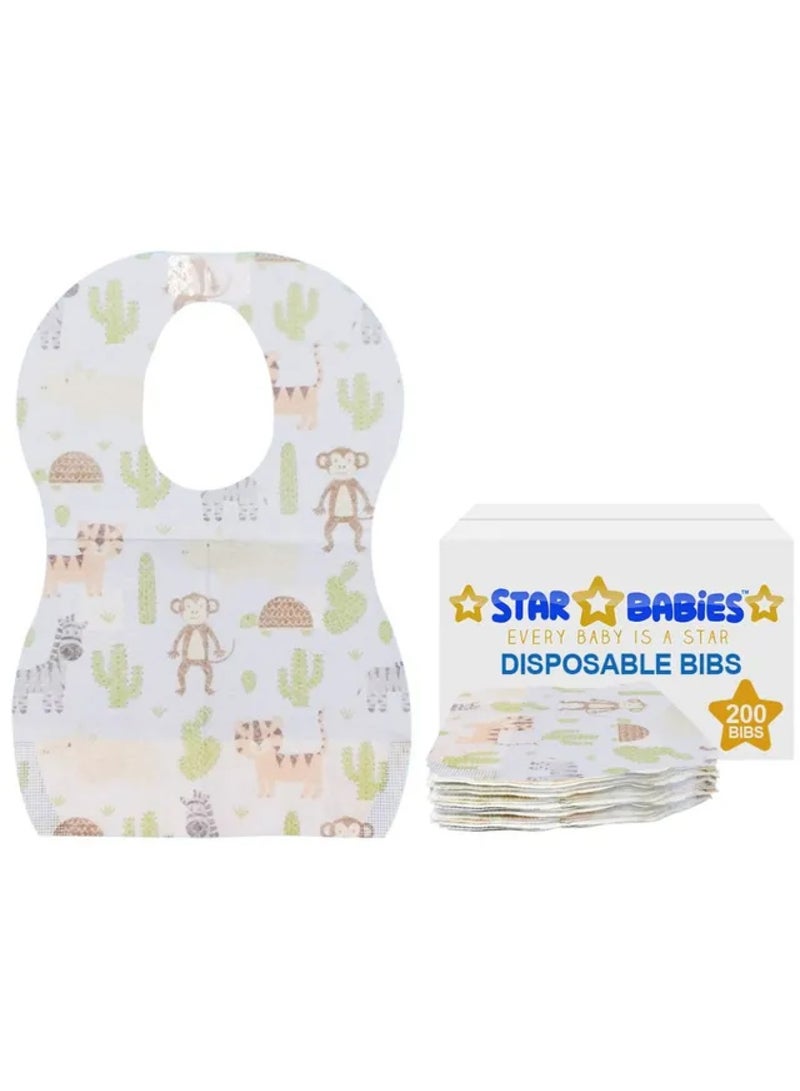 Disposable Bibs Pack Of 200 Animals