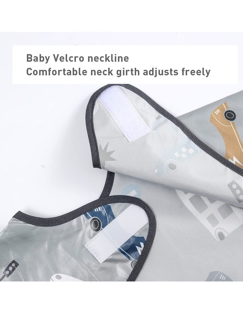 Baby Weaning Bibs, Waterproof Anti Dirty Feeding Bib for Babies Eating, High Chair Shirt Supplies