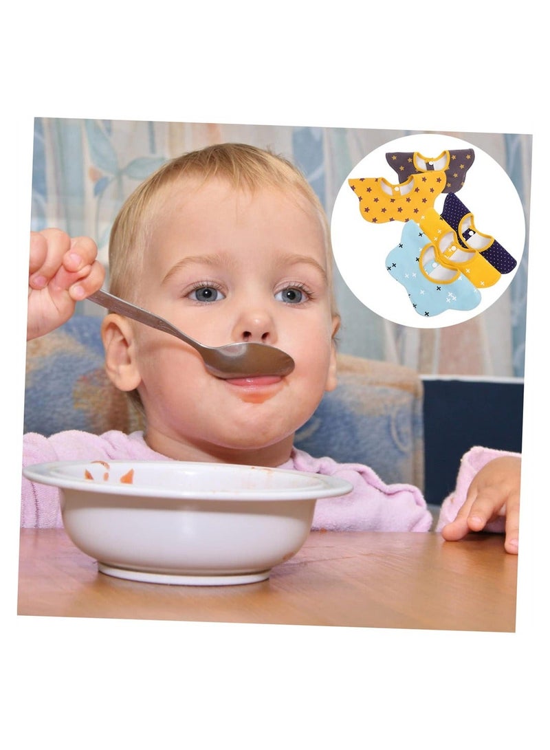 Baby Dining Bib, 5Pcs Bib Towel Bibs Drool Saliva Teething Newborn 100% Cotton, Waterproof, for Boys Girls Unisex and Drooling