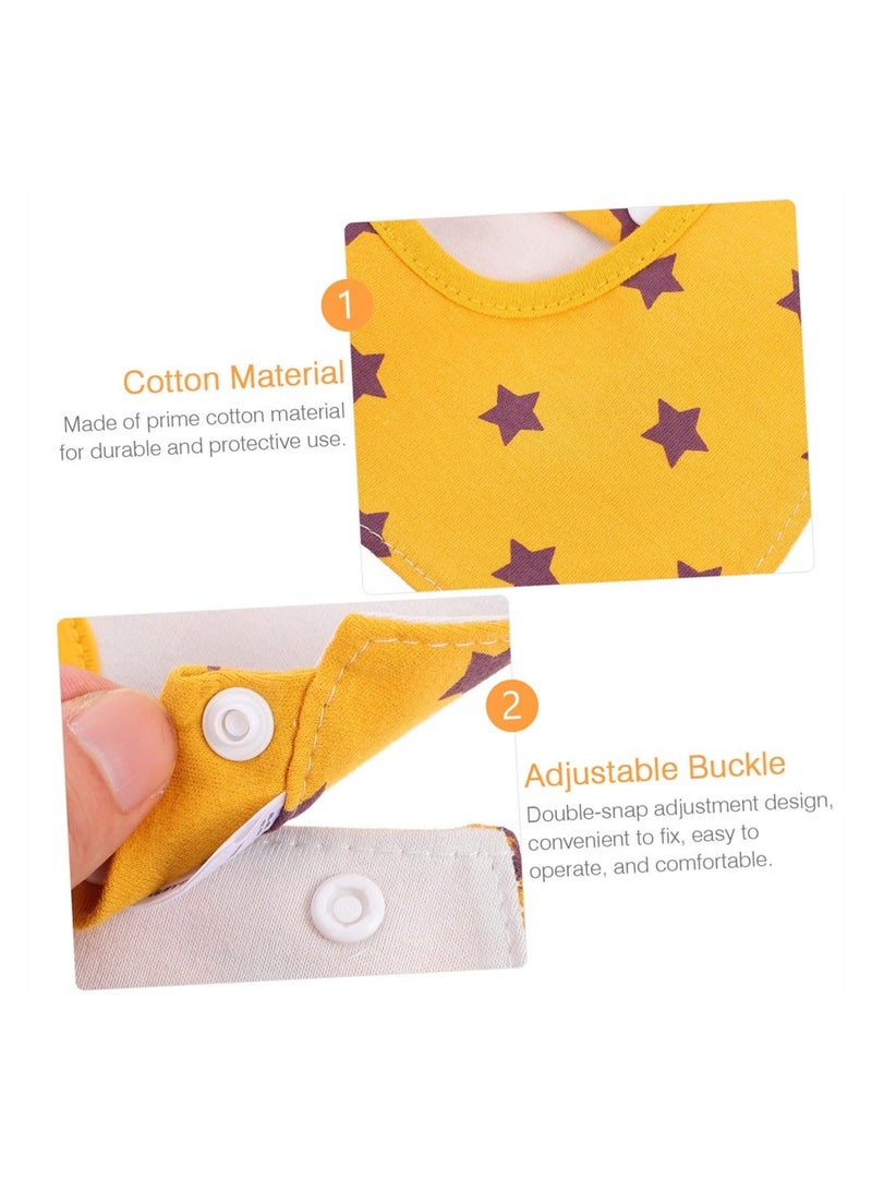 Baby Dining Bib, 5Pcs Bib Towel Bibs Drool Saliva Teething Newborn 100% Cotton, Waterproof, for Boys Girls Unisex and Drooling