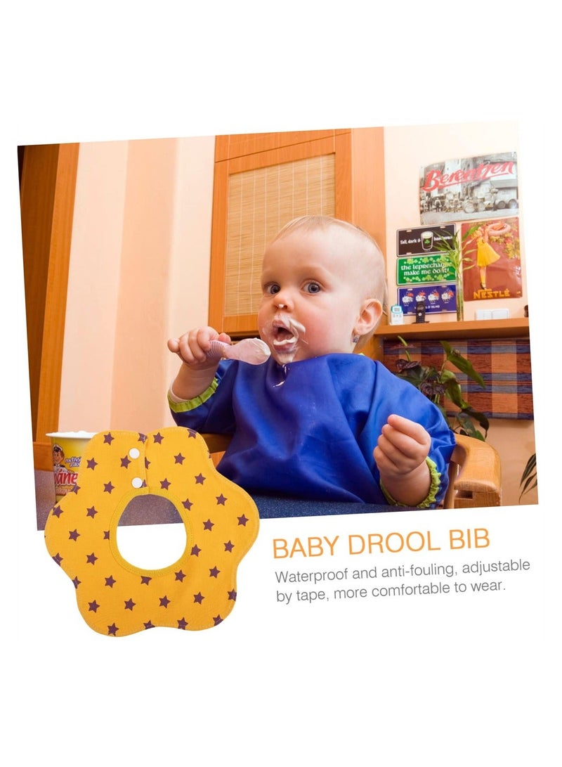 Baby Dining Bib, 5Pcs Bib Towel Bibs Drool Saliva Teething Newborn 100% Cotton, Waterproof, for Boys Girls Unisex and Drooling