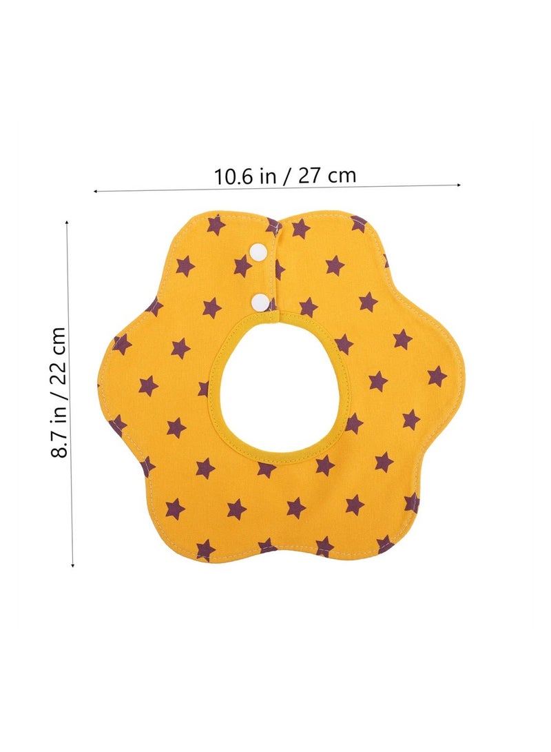 Baby Dining Bib, 5Pcs Bib Towel Bibs Drool Saliva Teething Newborn 100% Cotton, Waterproof, for Boys Girls Unisex and Drooling