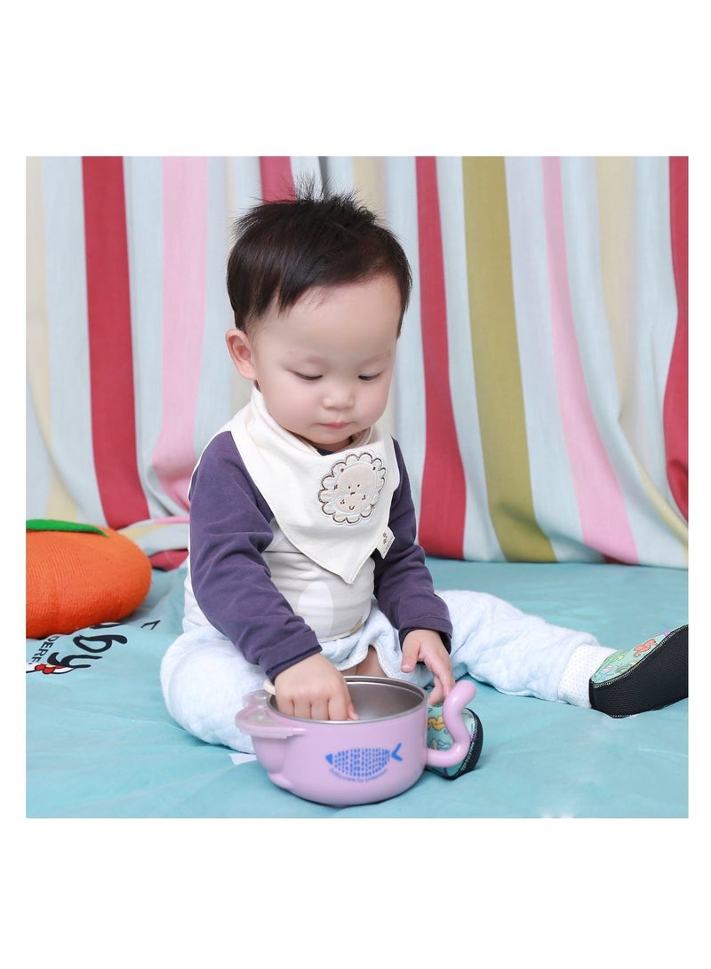 SYOSI, 4 Pack Baby Bandana Dribble Bibs, Organic Cotton Feeding Adjustable Animal Pattern Gift for Newborn