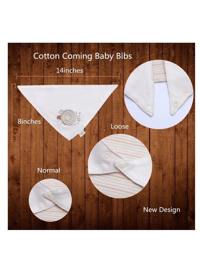SYOSI, 4 Pack Baby Bandana Dribble Bibs, Organic Cotton Feeding Adjustable Animal Pattern Gift for Newborn