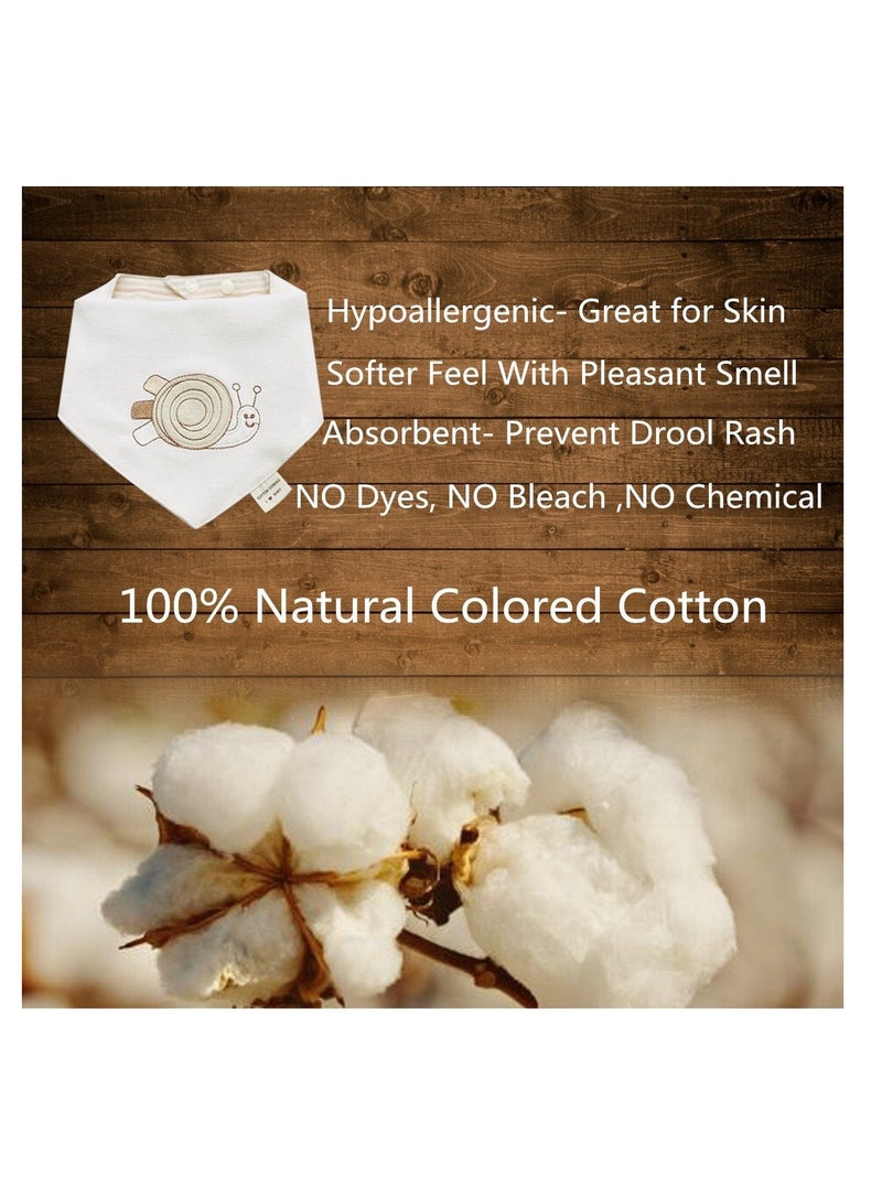 SYOSI, 4 Pack Baby Bandana Dribble Bibs, Organic Cotton Feeding Adjustable Animal Pattern Gift for Newborn