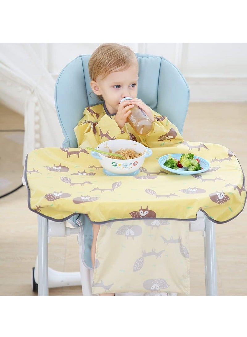 Baby Weaning Bibs, Waterproof Anti Dirty Feeding Bib for Babies Eating, High Chair Shirt Supplies