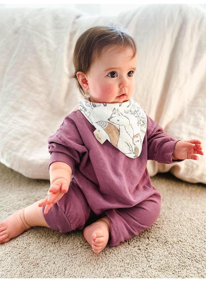 3 Pieces Ezra Muslin Bib Set, One Size