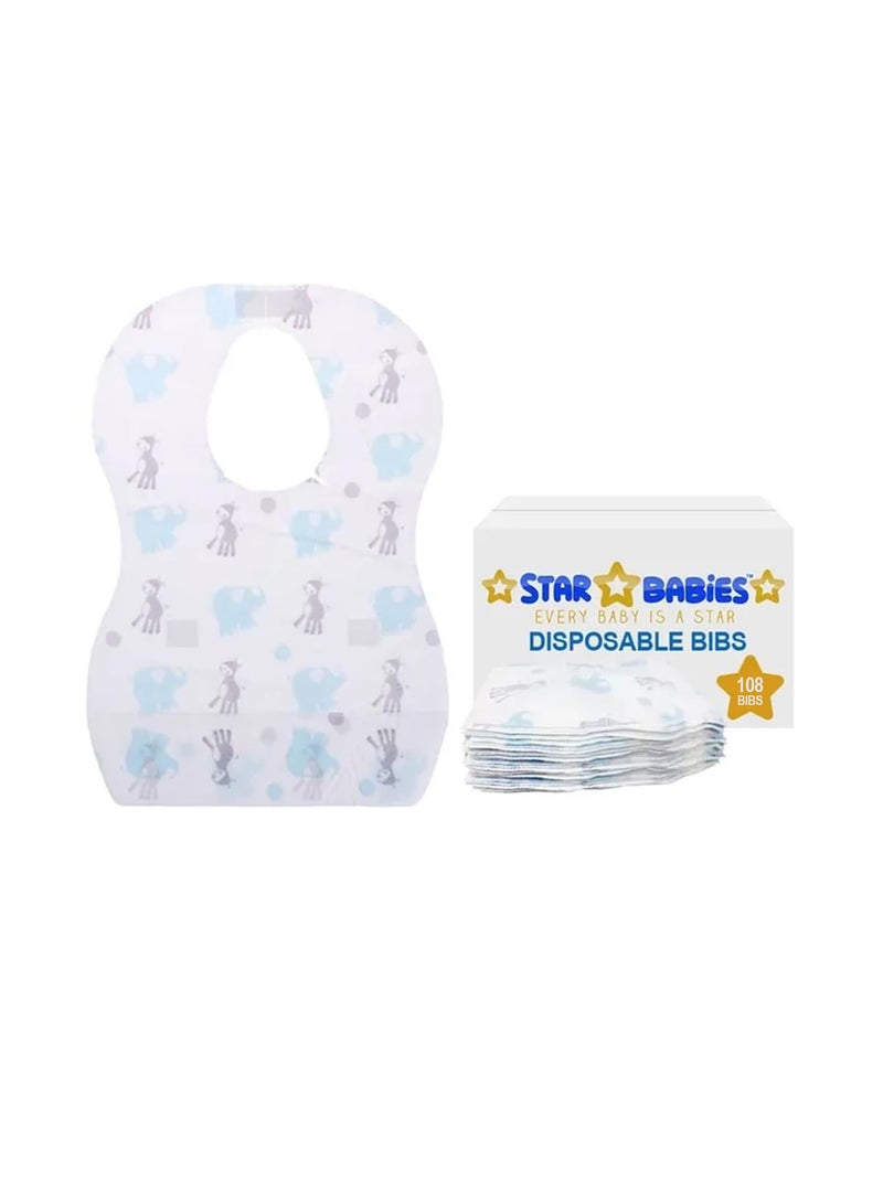 Disposable Bibs Pack of 108-Elephant