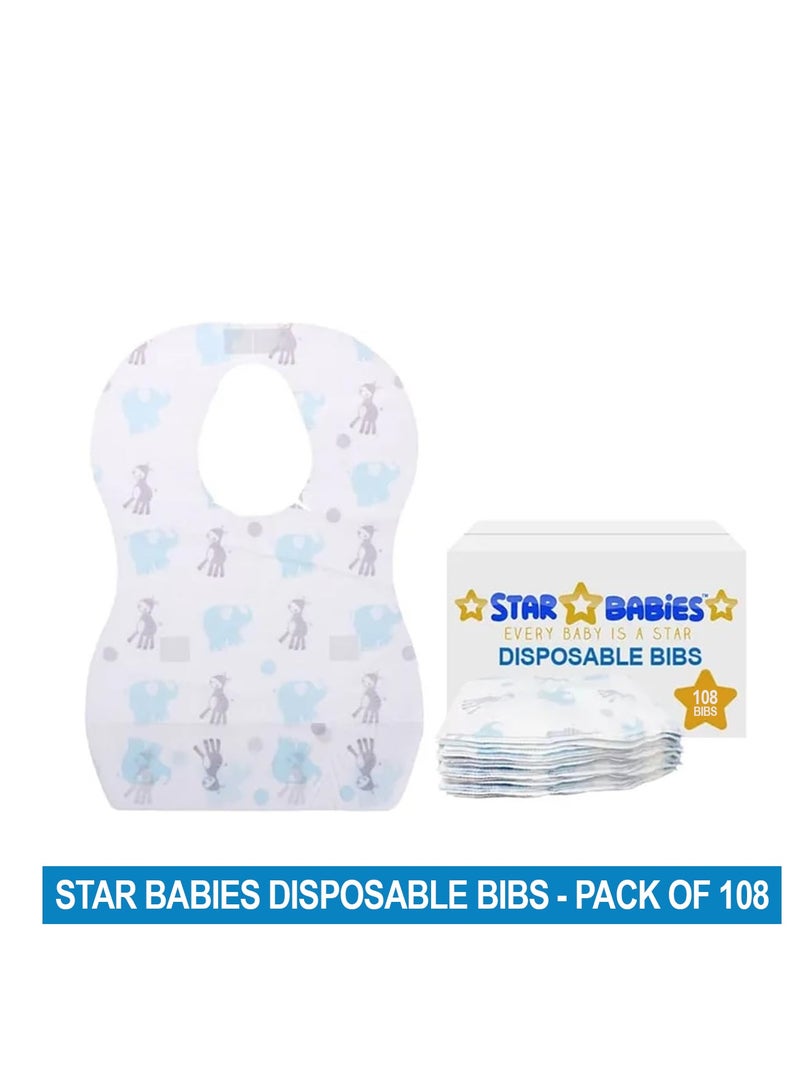 Disposable Bibs Pack of 108-Elephant