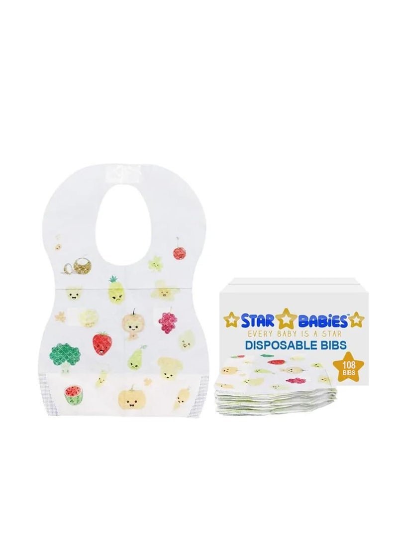 Disposable Bibs Pack of 108-Fruits