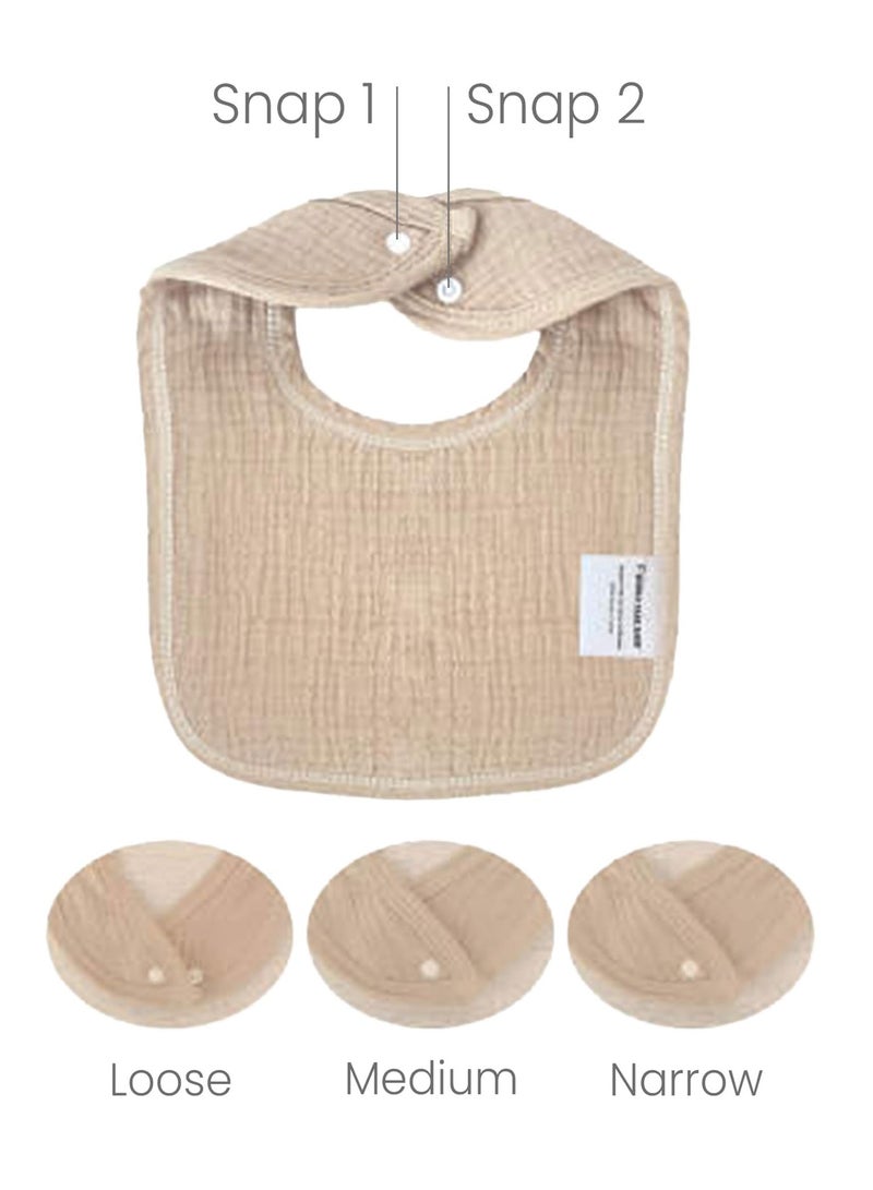 Muslin Baby Bibs, 4 Pieces Baby Drool Bibs Lap-shoulder Drool Cloths, Adjustable Multi-Use Scarf Bibs, 4 Layer 100% Organic Cotton With Super Absorbent & Soft Drooling Breathable Bibs for Boys Girls