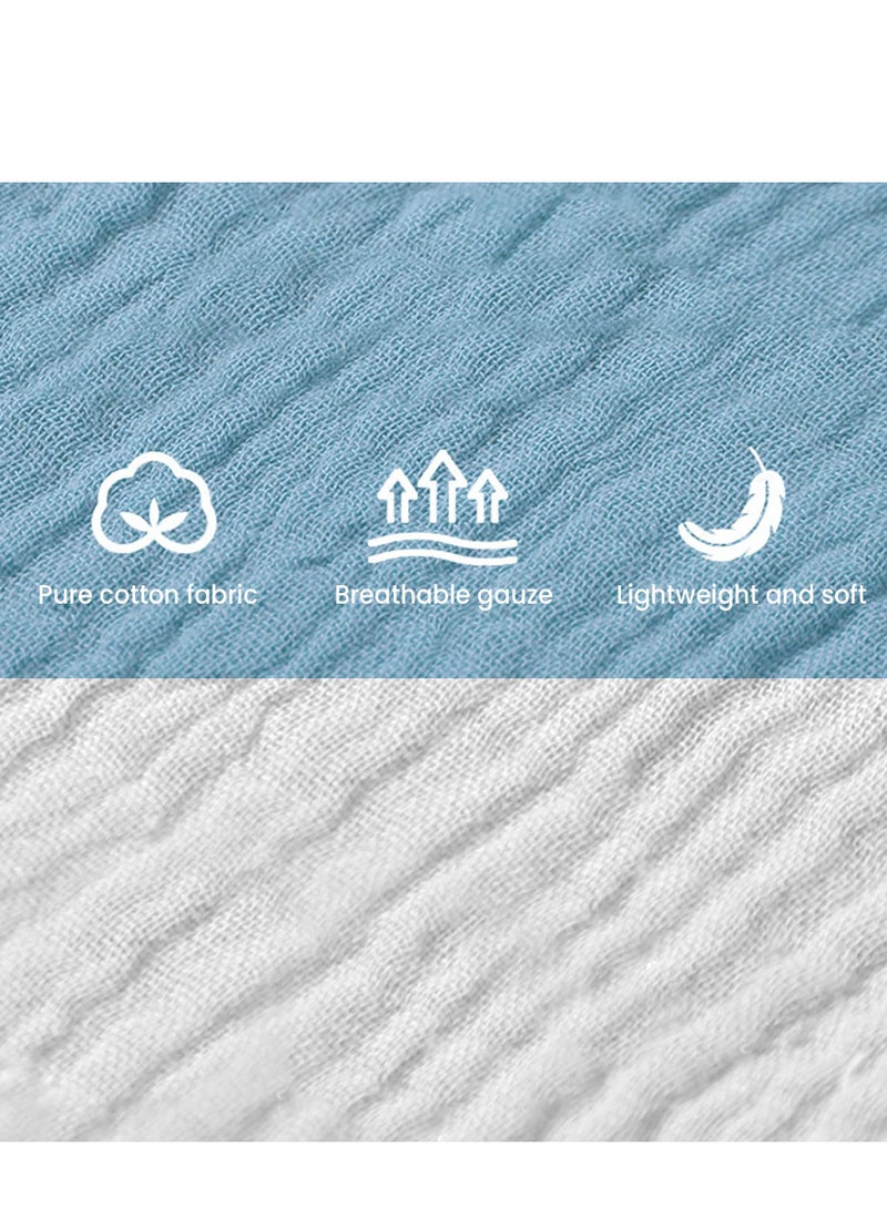 Muslin Baby Bibs, 4 Pieces Baby Drool Bibs Lap-shoulder Drool Cloths, Adjustable Multi-Use Scarf Bibs, 4 Layer 100% Organic Cotton With Super Absorbent & Soft Drooling Breathable Bibs for Boys Girls