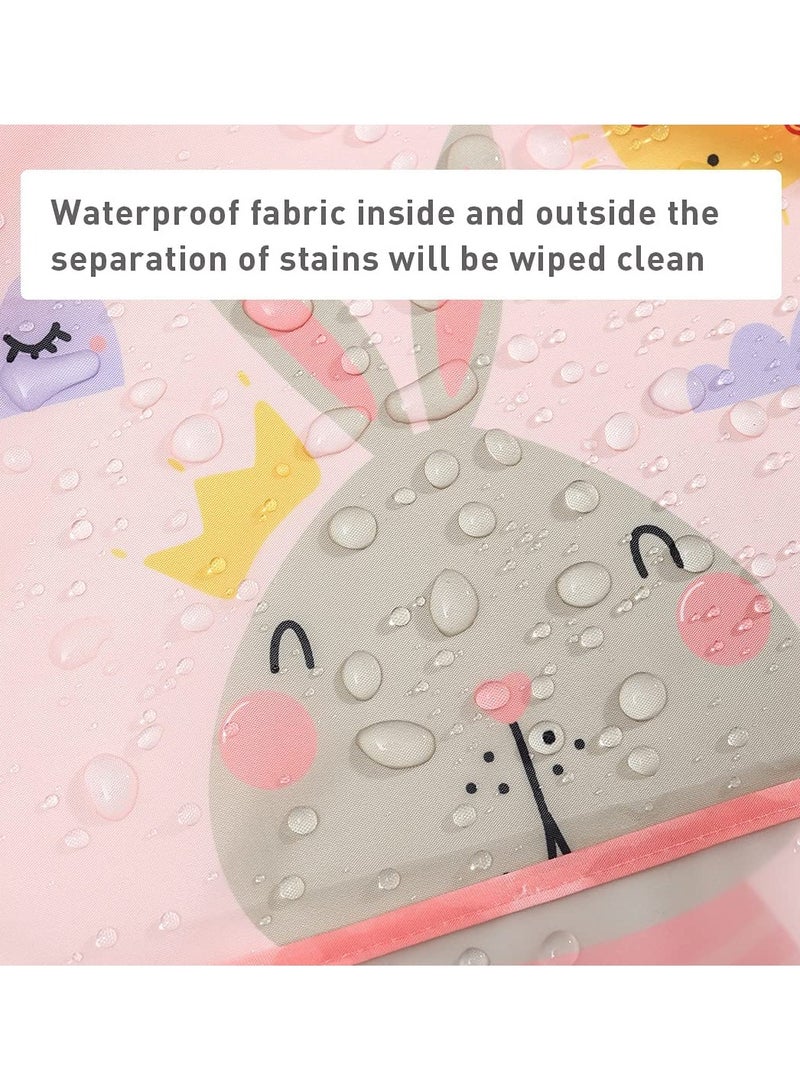 3 Pcs Long Sleeve Baby Bibs, Unisex Waterproof Feeding Bibs Smock Apron Set for 6-24 Months Infant Child Toddler