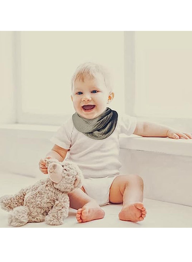 Baby Bibs, Muslin Bandana Organic Drool Bibs for Neutral Boy Girl, Unisex Baby Bibs Soft and Absorbent for Newborns 8 Pcs