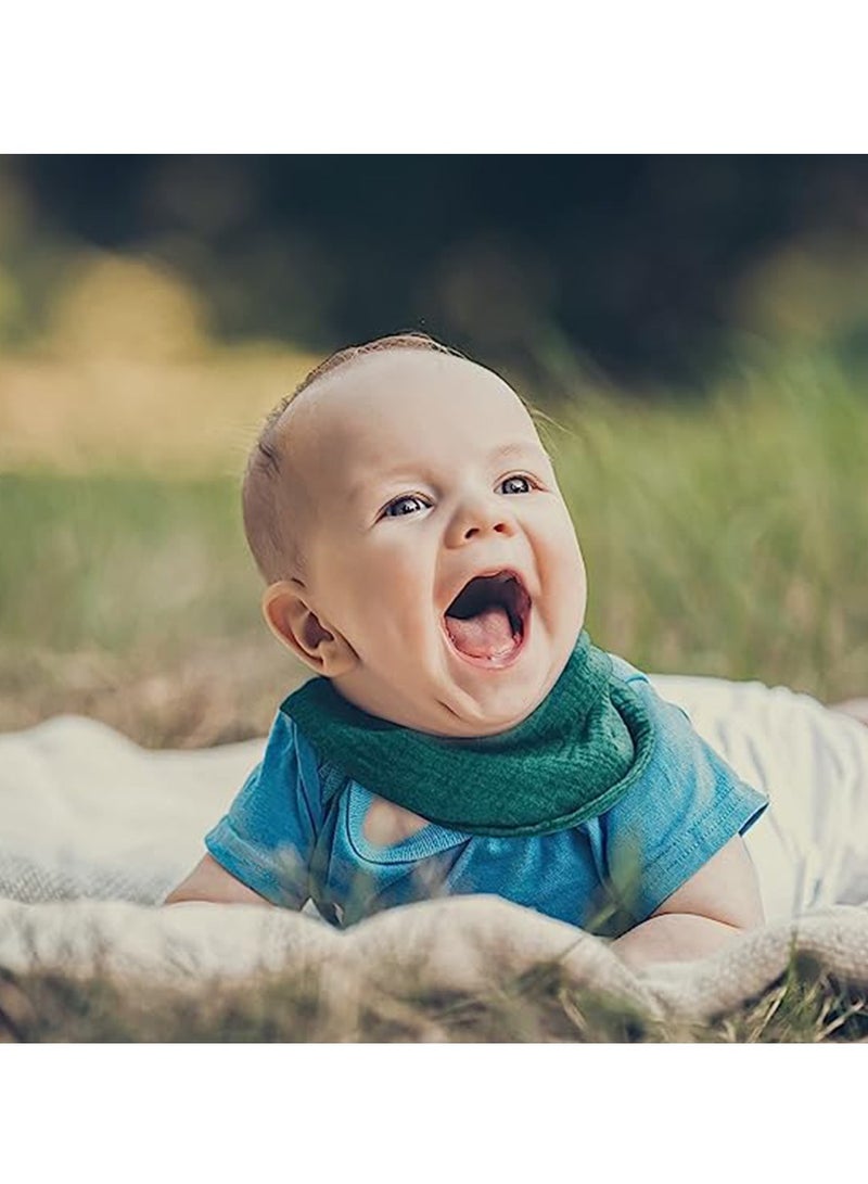 Baby Bibs, Muslin Bandana Organic Drool Bibs for Neutral Boy Girl, Unisex Baby Bibs Soft and Absorbent for Newborns 8 Pcs