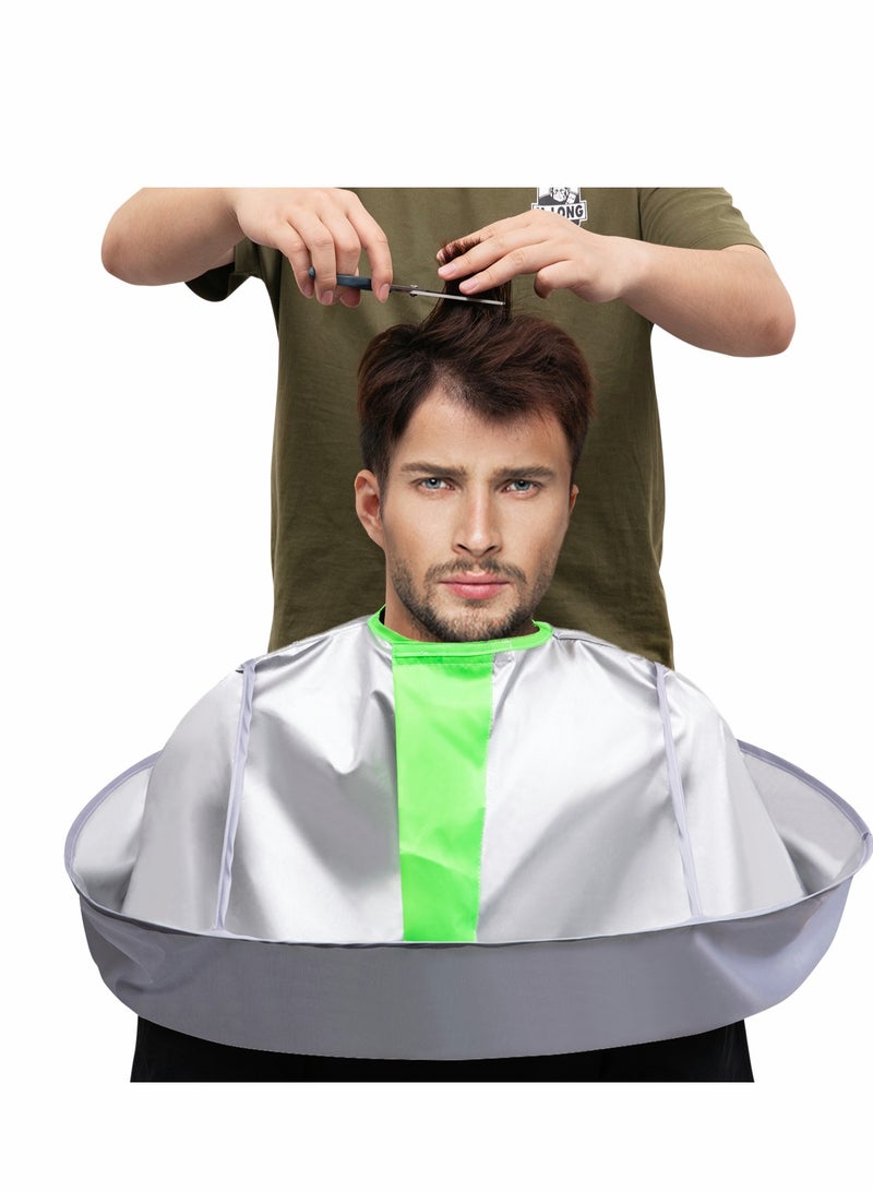 Hair Cutting Cape Umbrella, Hairdressing Cloak Beard Shaving Waterproof Hairdressing Kit Haircut Accessories Salon Barber, Hair Cutting Waterproof Cloth Perm Hair Dyeing Clothing Gray