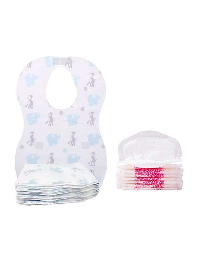 Star Babies Combo Pack Disposable Bibs Pack Of 50 Disposable Breast Pad Pack of 50 - Elephant