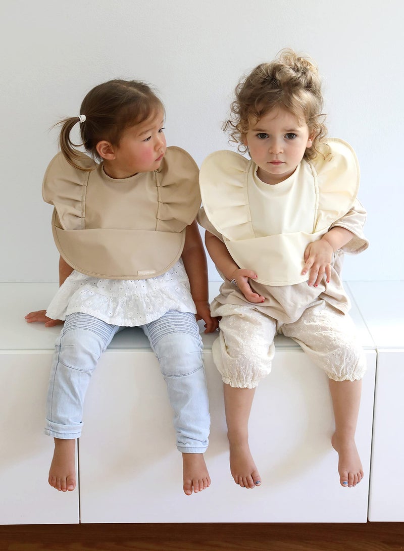 Waterproof Baby Bib for Baby, Wipe Clean and Washable, Toddler Bibs with Food Catcher