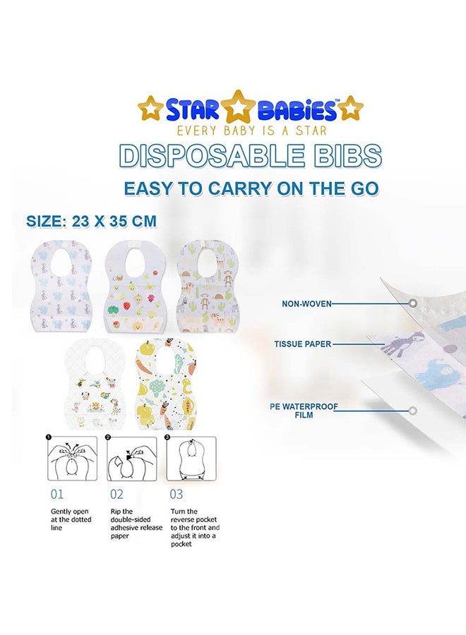 Star Babies Knitted Blanket 80 x 100cm With Get Disposable Bibs 10pcs Free - Pink