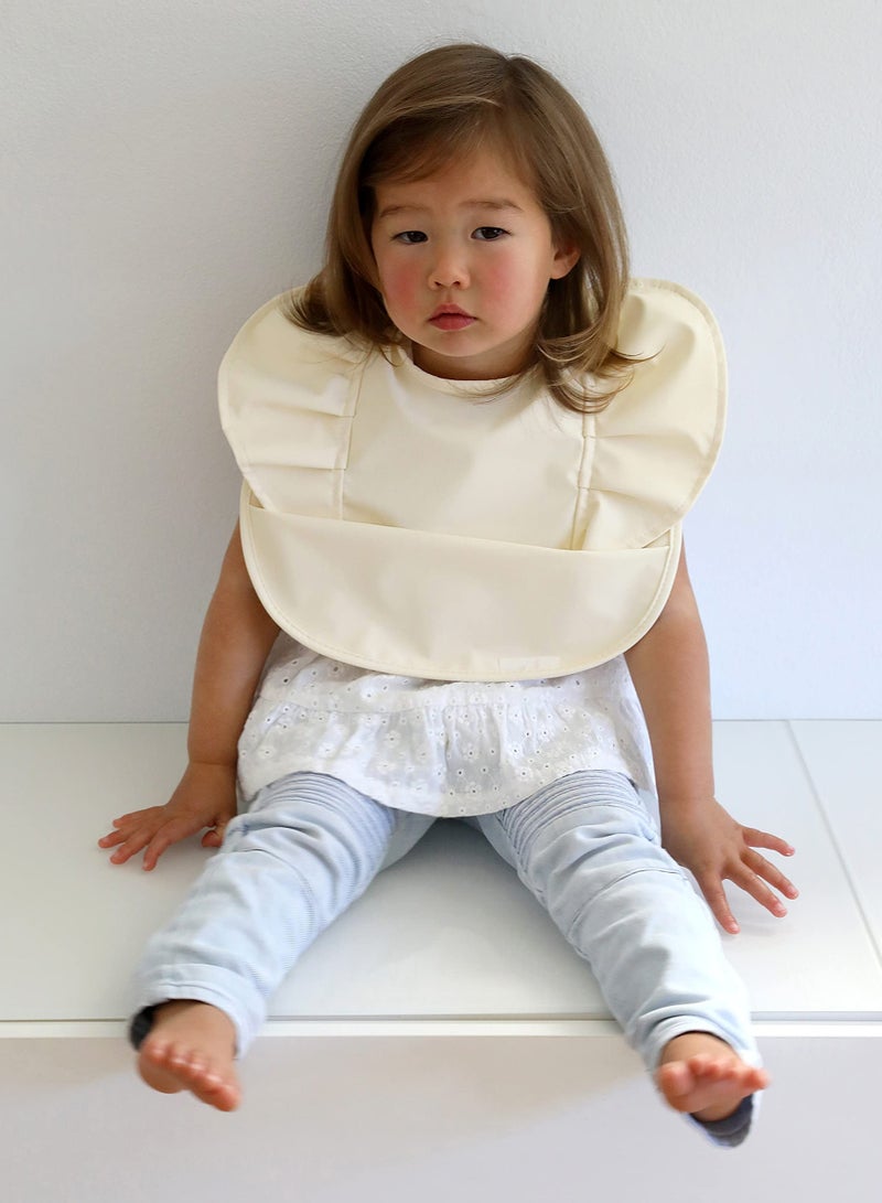 Waterproof Baby Bib for Baby, Wipe Clean and Washable, Toddler Bibs with Food Catcher