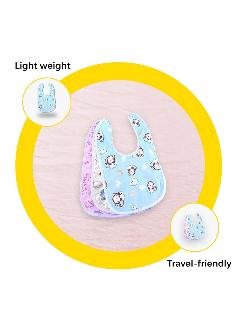 MY NEWBORN Baby Bibs Apron for Baby boy and Girl Assorted Pack of 3