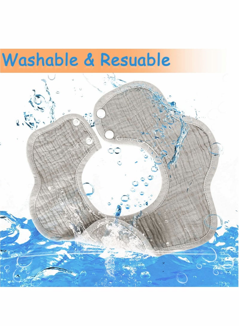 6 Packs Baby Bibs Waterproof Bandana Drool Bib For Toddler Boys Girl 0-6 Years