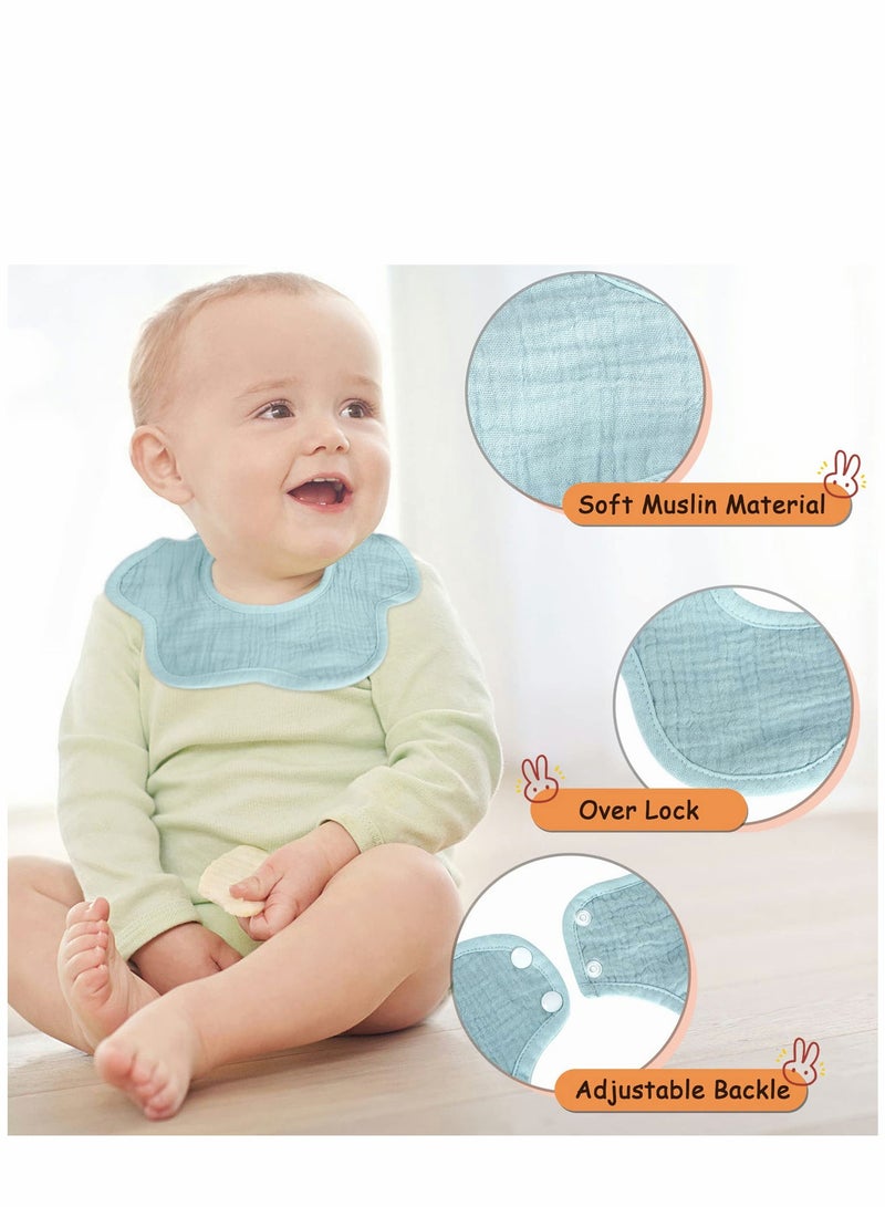 6 Packs Baby Bibs Waterproof Bandana Drool Bib For Toddler Boys Girl 0-6 Years