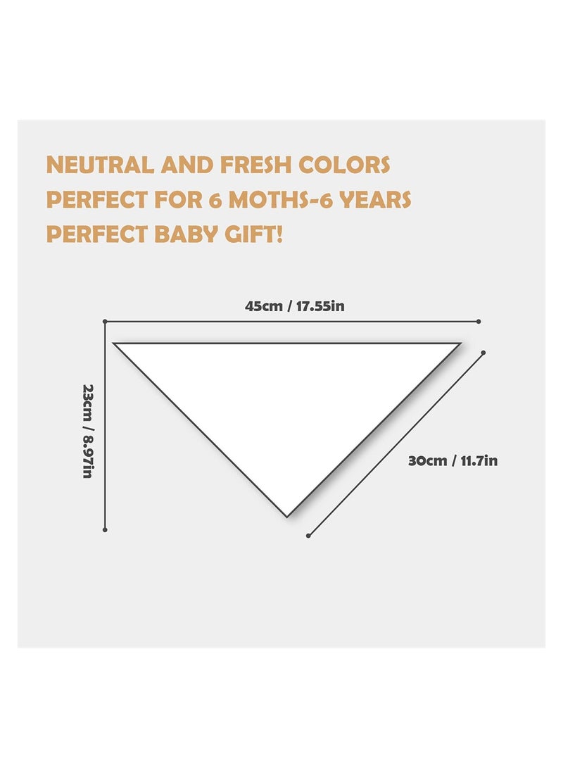 Baby Bandana Drool Bibs Burp Cloths Muslin Soft And Absorbent Unisex Teething Triangle Scarf 5 Packs