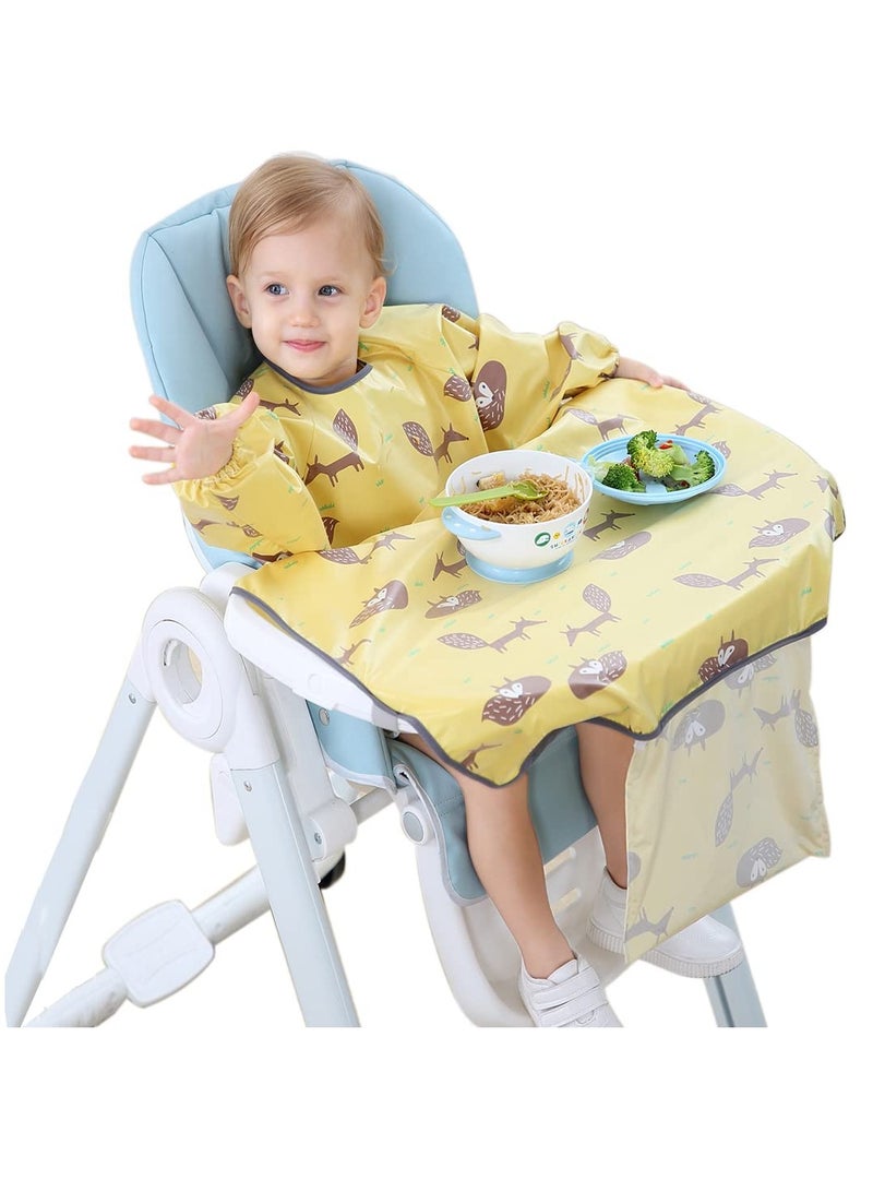 Baby Weaning Bibs, Waterproof Anti Dirty Feeding Bib for Babies Eating, High Chair Shirt Bib for Baby Weaning Supplies