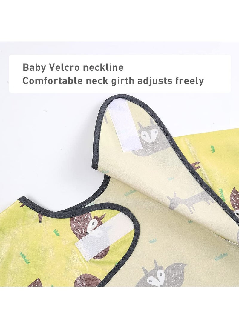 Baby Weaning Bibs, Waterproof Anti Dirty Feeding Bib for Babies Eating, High Chair Shirt Bib for Baby Weaning Supplies