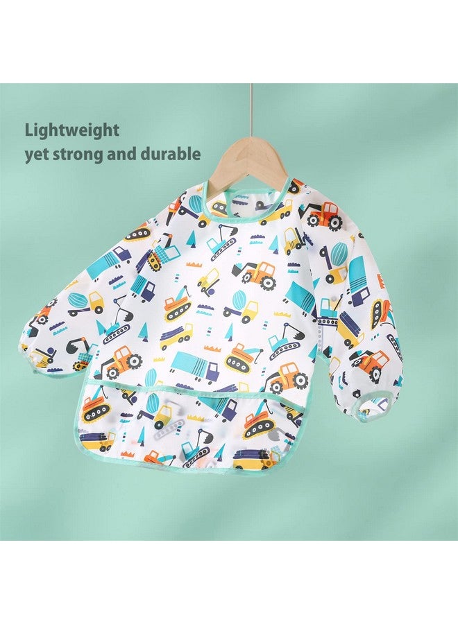 5 Pack Long Sleeve Bibbaby Toddler Waterproof Sleeved Bib For 630 Months Reusable With Catchall Pocket