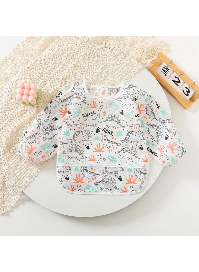 3 Pack Long Sleeve Bibbaby Smock For Eating 630 Months Reusable Shirt Bibs For Babies Toddler