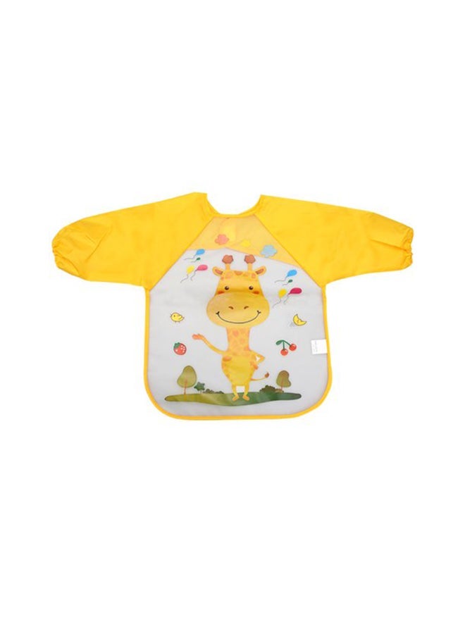 Cute Cartoon Animals Waterproof Colorful Printed Children Full Sleeve Bib