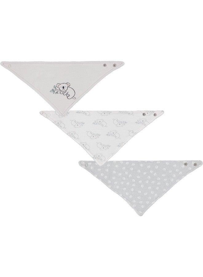 Little Beginnings 3Pack Bandana Set For Babies Nursery Bibs For Drooling And Teething Burp Cloth For Infants Koala