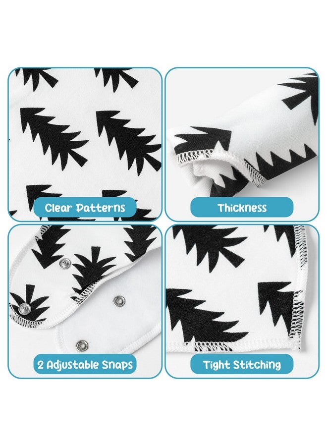 5Pcs Baby Bandana Cotton Drool Bibs Tree Fox Clouds Soft Absorbent Infant Bib Adjustable Snaps Saliva Towels For Boys Girls Toddler Newborns Feeding Teething Drooling 036 Months