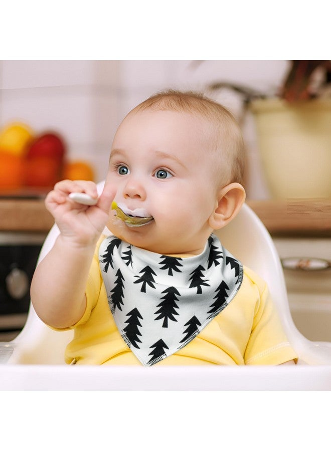 5Pcs Baby Bandana Cotton Drool Bibs Tree Fox Clouds Soft Absorbent Infant Bib Adjustable Snaps Saliva Towels For Boys Girls Toddler Newborns Feeding Teething Drooling 036 Months