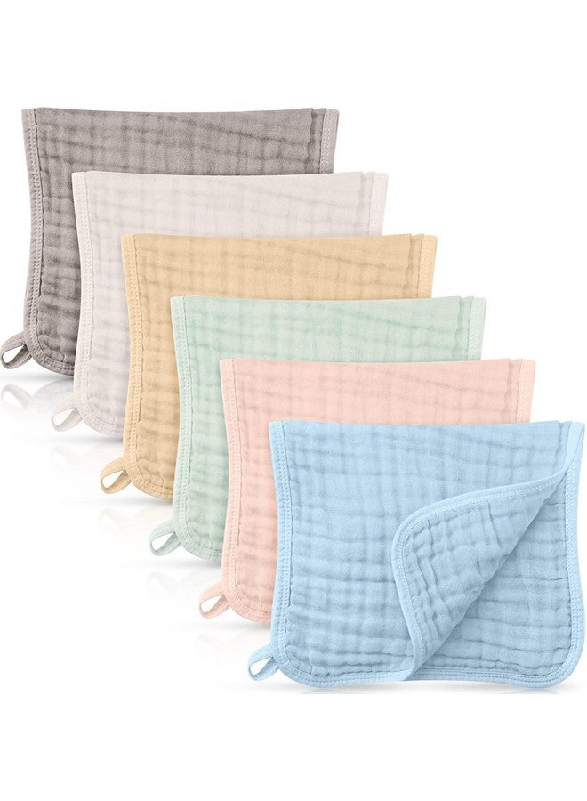 6 Pieces Large 20X10 Inch Muslin Burp Cloths Multicolors Muslin Washcloths Baby Burping Cloth Diapers 6 Absorbent Layers Muslin Face Towels For Baby (Multiple Colors Classic Patterns)