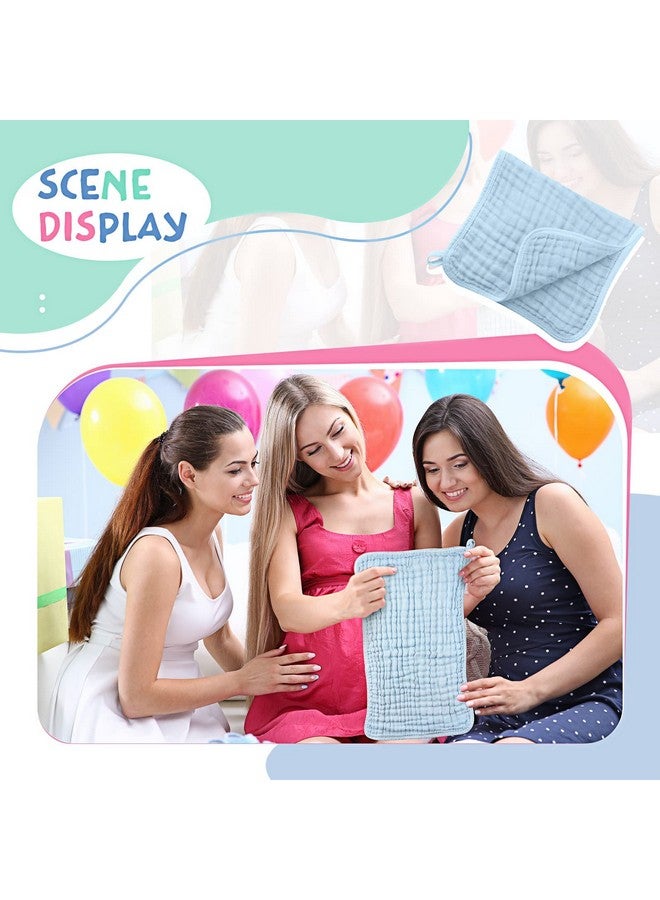 6 Pieces Large 20X10 Inch Muslin Burp Cloths Multicolors Muslin Washcloths Baby Burping Cloth Diapers 6 Absorbent Layers Muslin Face Towels For Baby (Multiple Colors Classic Patterns)