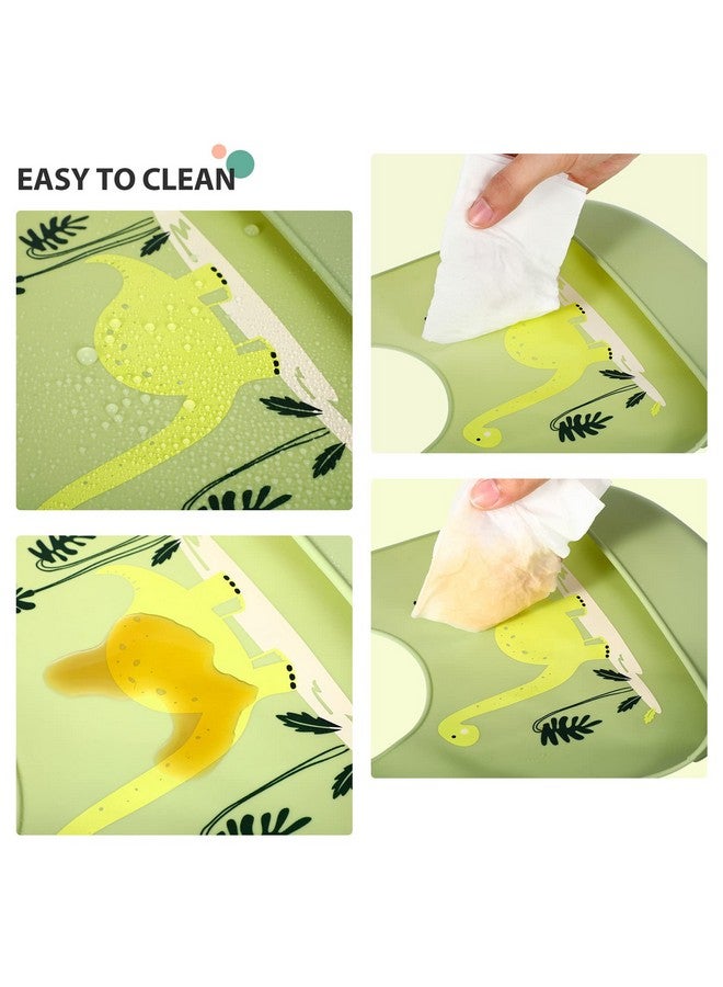 3 Pack Silicone Bibs For Babies With Spoon Fork Silicone Feeding Bibs For Toddlers Boys Kids Girls (Vivid Style)