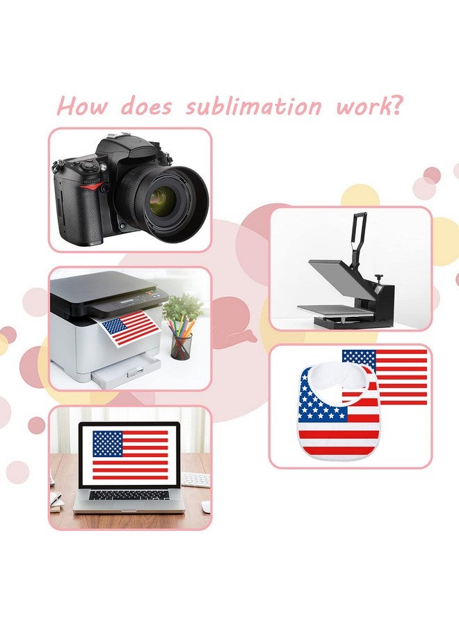 20 Pieces Sublimation Blanks White Bibs For Baby Decorating Washable Reusable Fabric Bibs (White)