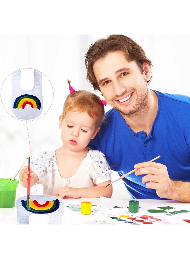 20 Pieces Sublimation Blanks White Bibs For Baby Decorating Washable Reusable Fabric Bibs (White)