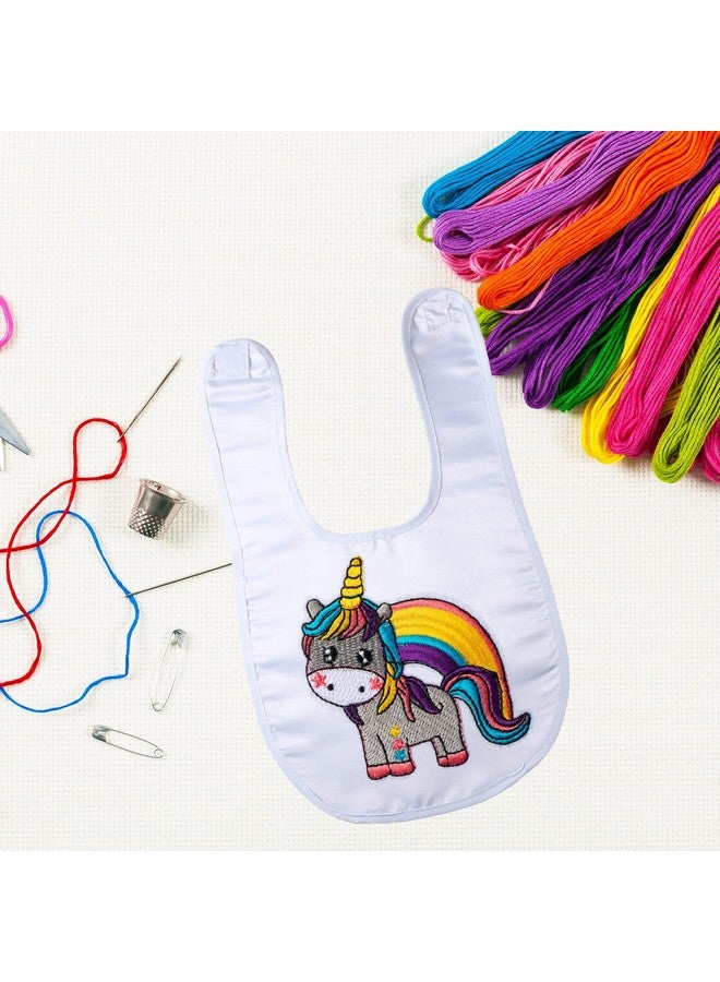 20 Pieces Sublimation Blanks White Bibs For Baby Decorating Washable Reusable Fabric Bibs (White)