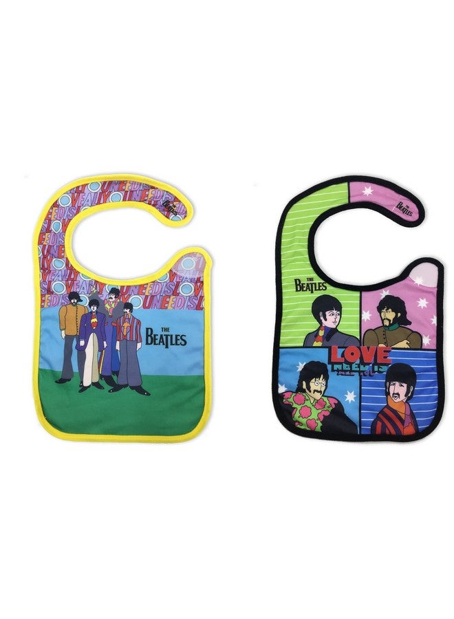 The Beatles All You Need Is Love Extra Soft Meal Time Bibs 2 Pack