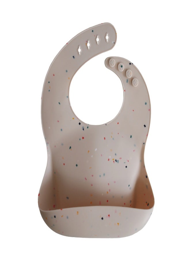 Silicone Bib Vanilla Confetti