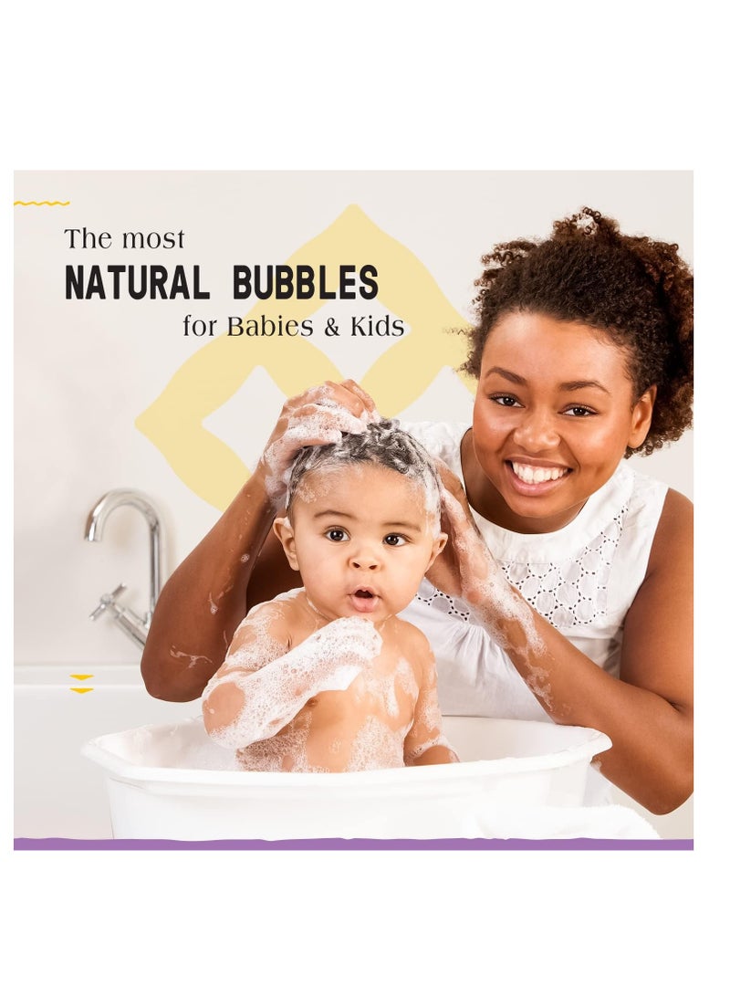 Alaffia Babies and Kids Bubble Bath, Gentle Baby Essentials for Delicate Skin, Cleansing & Calming Bubbles, Plant Based Formula, Vegan, Lemon Lavender (2 Pack - 32 Fl Oz Ea)