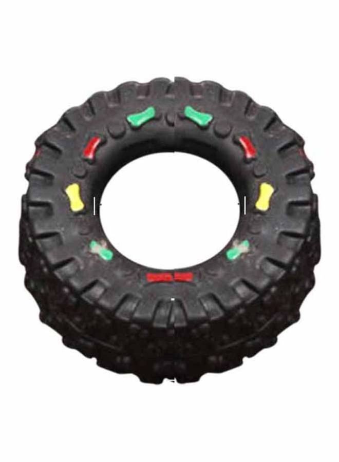 Training Squeaky Toy Tyre Black 8x8x3.5cm