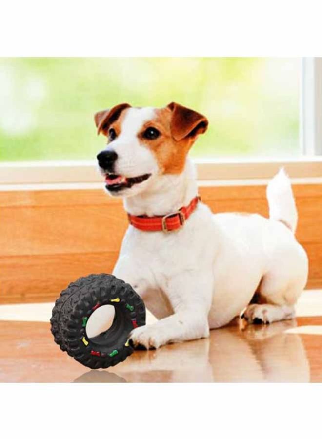 Training Squeaky Toy Tyre Black 8x8x3.5cm