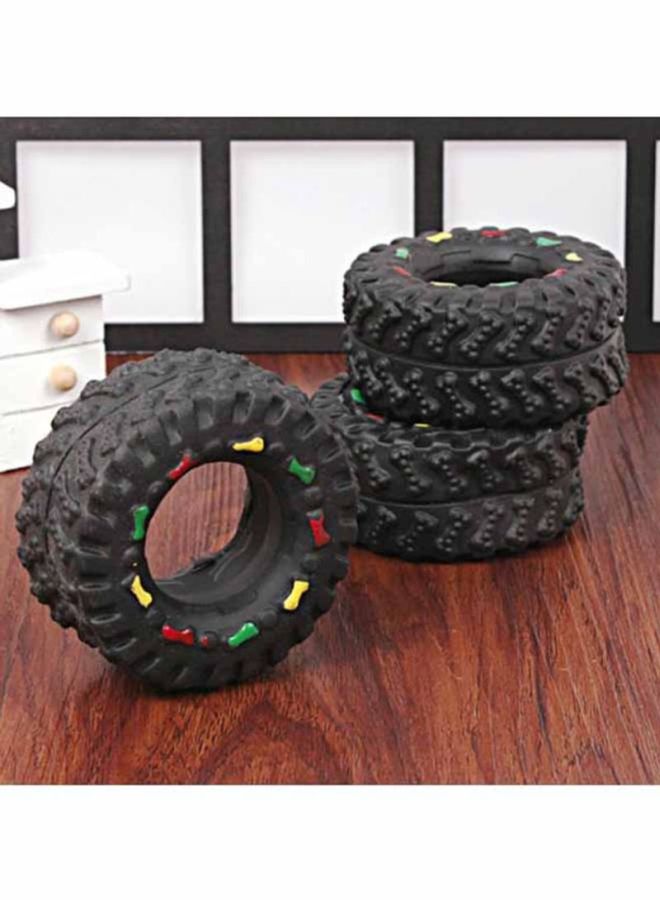 Training Squeaky Toy Tyre Black 8x8x3.5cm